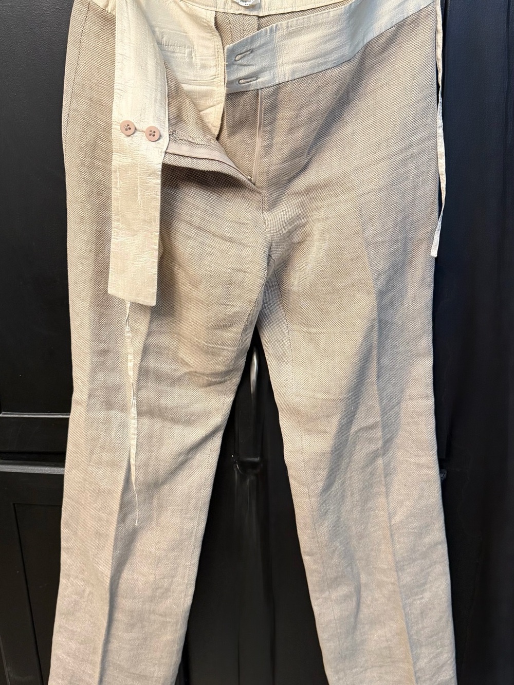 Armani Collezioni Light Beige Linen Chinos